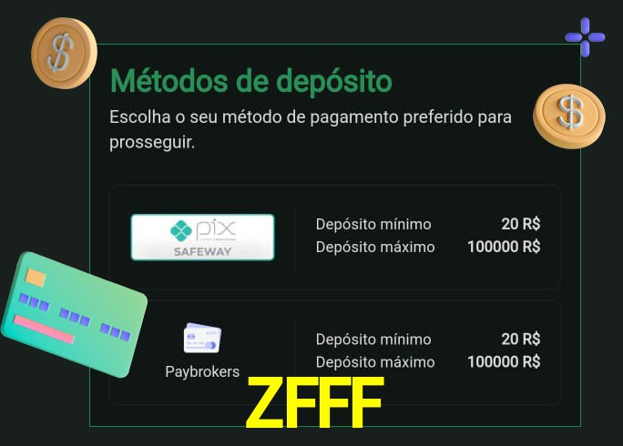 O cassino ZFFF oferece uma grande variedade de métodos de pagamento